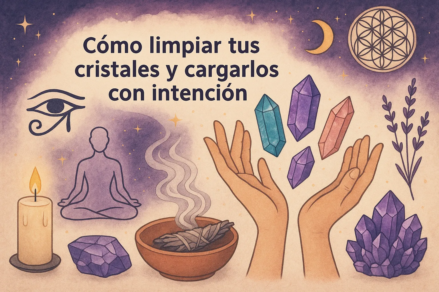 Cómo limpiar tus cristales y cargarlos con intención