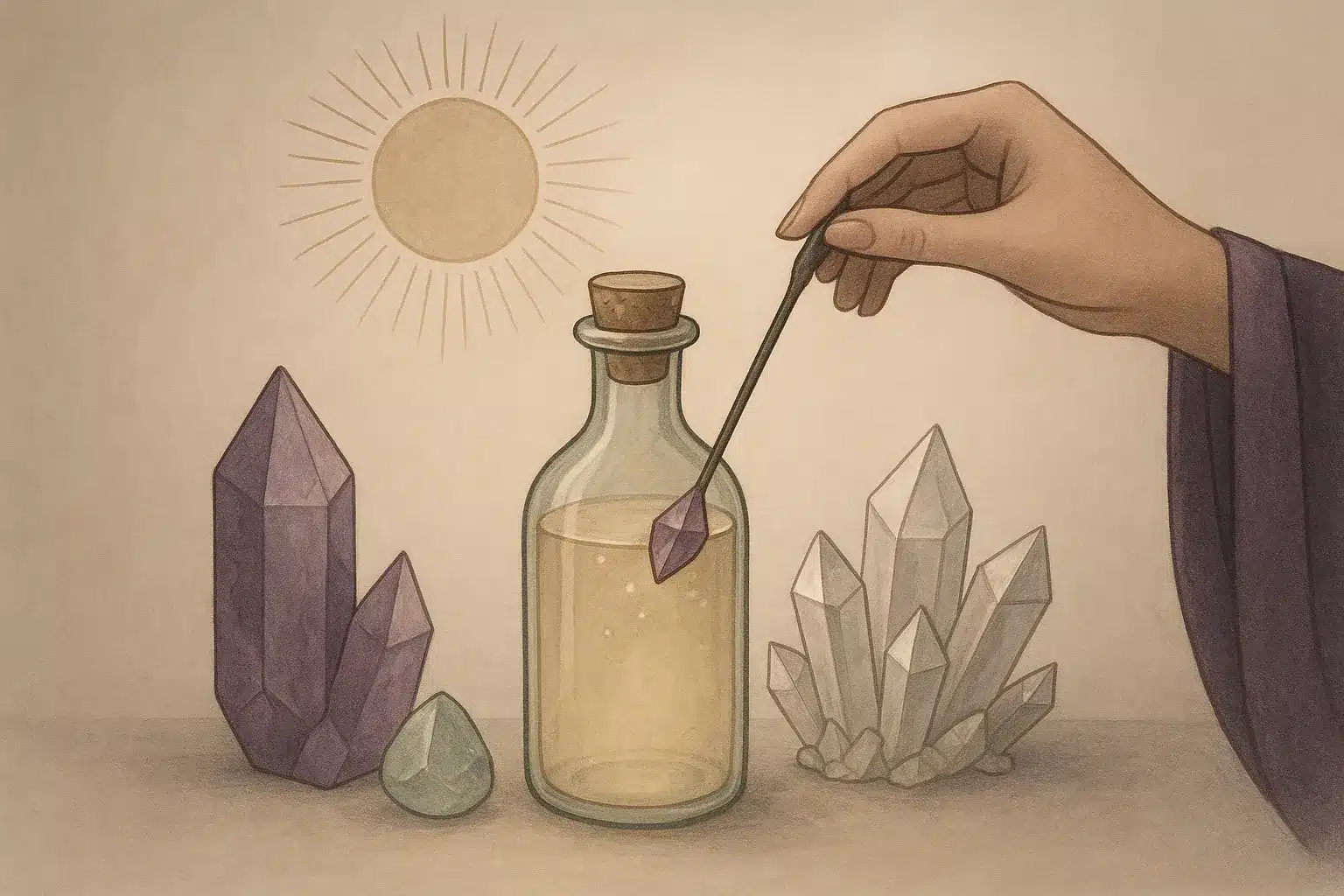 Cómo hacer un elixir energético con cristales paso a paso